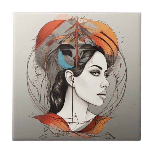 skönhet kakelplatta (Framsidan)