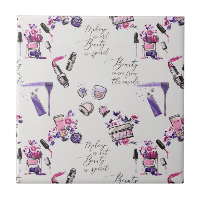 Skönhet kommer från det inre mönster kakelplatta (Framsidan)