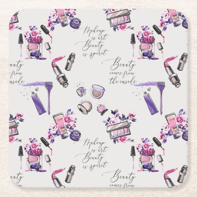 Skönhet kommer från det inre mönster underlägg papper kvadrat (Framsidan)