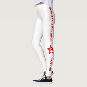 Skönhet kommer från Ryssland på ryssdamasker Leggings