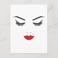 Skönhet Makeup Ansikte Ögonfransar & Röda Läppar S