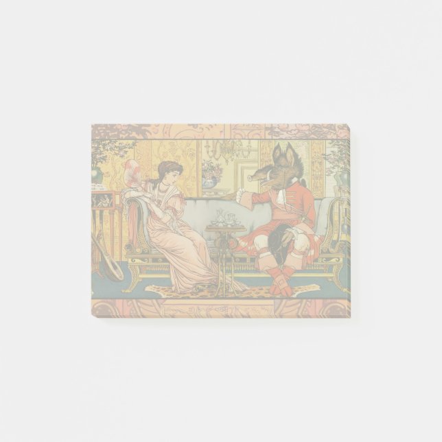 Skönhet Monster Klassiska Sagokaraktärer Post-it Block (Framsida)