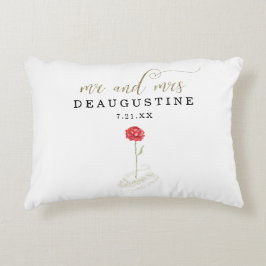 Skönhet och Beast Bröllop Förlovningsfesten Prydnadskudde