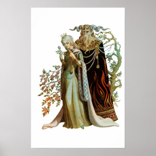 Skönhet och Beast Skriv ut Poster