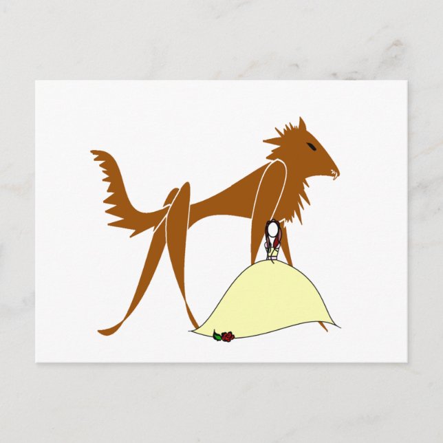 Skönhet och Beast Vykort (Framsida)