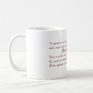 Skönhet och beastcitationsteckenmuggen kaffemugg