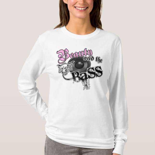 Skönhet och den Electro technoen för BAS- Trance T-shirt (Framsida)