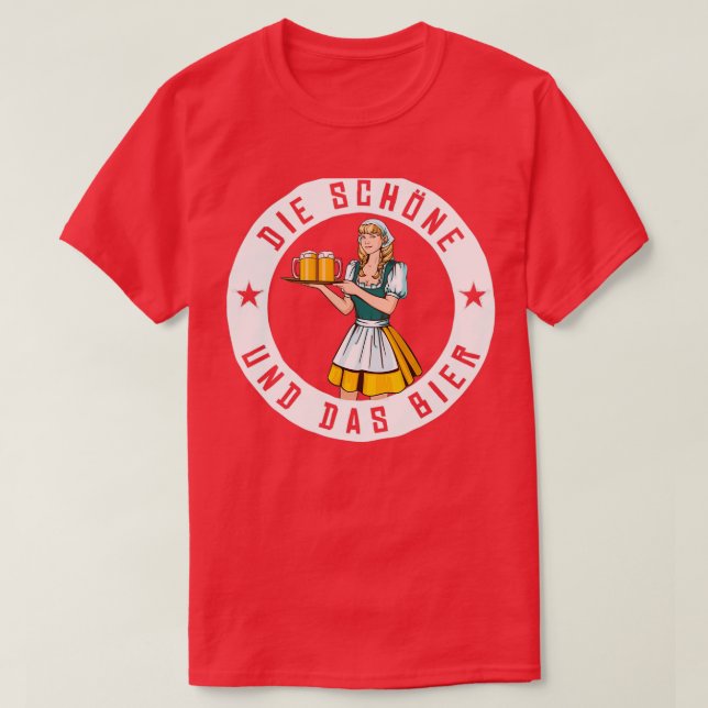 Skönhet och öl t shirt (Design framsida)