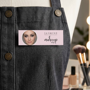 Skönhet Rosa Professional MUA Foto Namnbricka