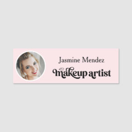 Skönhet Rosa Professional MUA Foto Namnbricka