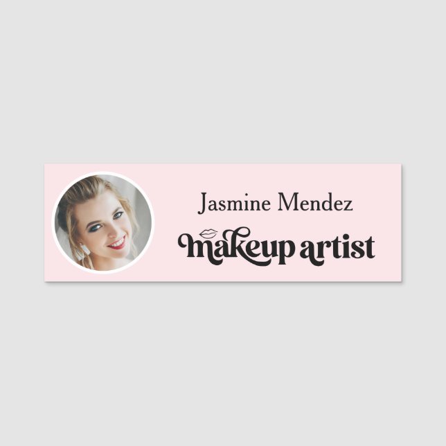 Skönhet Rosa Professional MUA Foto  Namnbricka (Framsida)