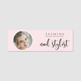 Skönhet Rosa Skönhet Professionell Nagelstylist Fo Namnbricka