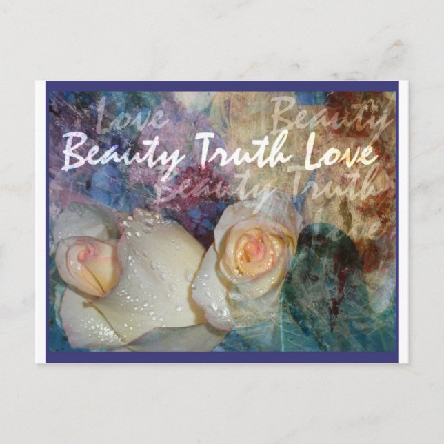 Skönhet sanning, kärlek vykort (Framsida)
