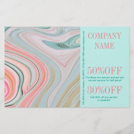 skönhet SPA frisör nagelsalong akvarell korall min Flygblad