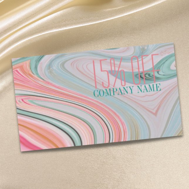 skönhet SPA hårnagelsalon vattenfärgkorallmint Visitkort (beauty SPA hair nail salon watercolor coral mint Business Card)