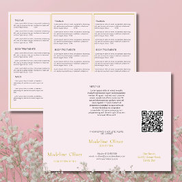 Skönhet Spa Meny Rosa Guld Elegant