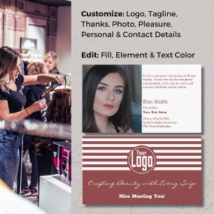 Skönhet utanför Gräns: Hair Salon Tack Visitkort