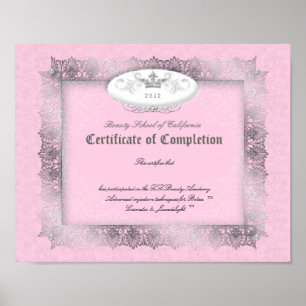 Skönhetdiplomcertifikat av avslutningsrosor poster