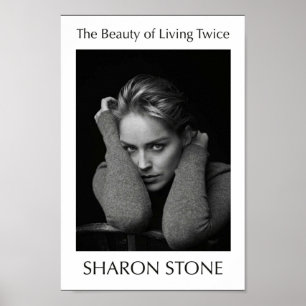 Skönheten att leva två gånger med Sharon Stone Bok Poster