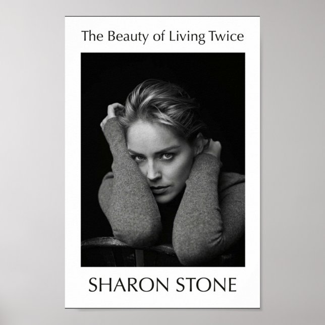 Skönheten att leva två gånger med Sharon Stone Bok Poster (Framsidan)
