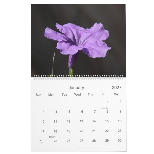Skönheten av en trädgård, kalender för 2014 blomma (Jan 2027)