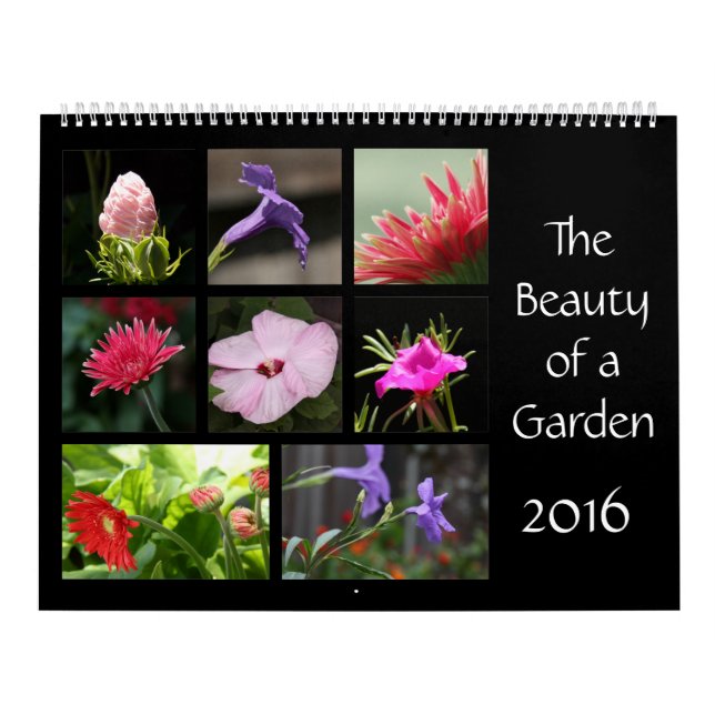 Skönheten av en trädgård, kalender för 2016 blomma (Omslag)