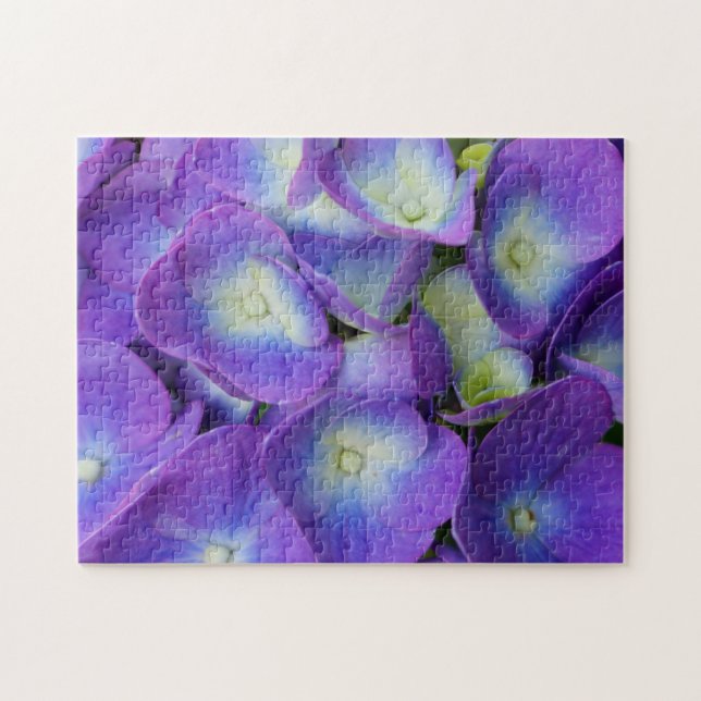 Skönheten hos en blå Hydrangea Pussel (Horisontell)