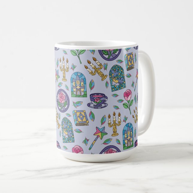 Skönheten och Odjuret Bokflicka Kaffe Kaffemugg (Framsida höger)