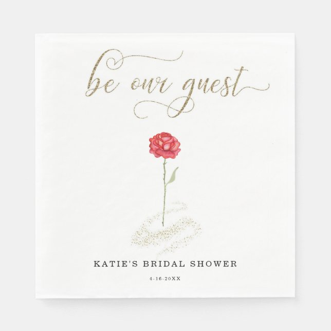 Skönheten och Odjuret Vår gäst Pappersservett (Framsidan)