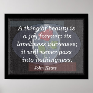 skönhetens sak - John Keats - konstverk Poster