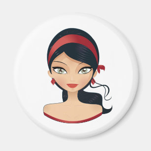 Skönhetflicka Magnet
