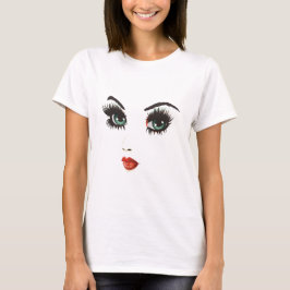 Skönhetkvinnaansikte T-shirt