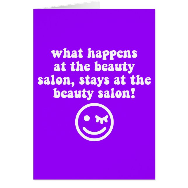 Skönhetsalong Hälsningskort (Framsidan)