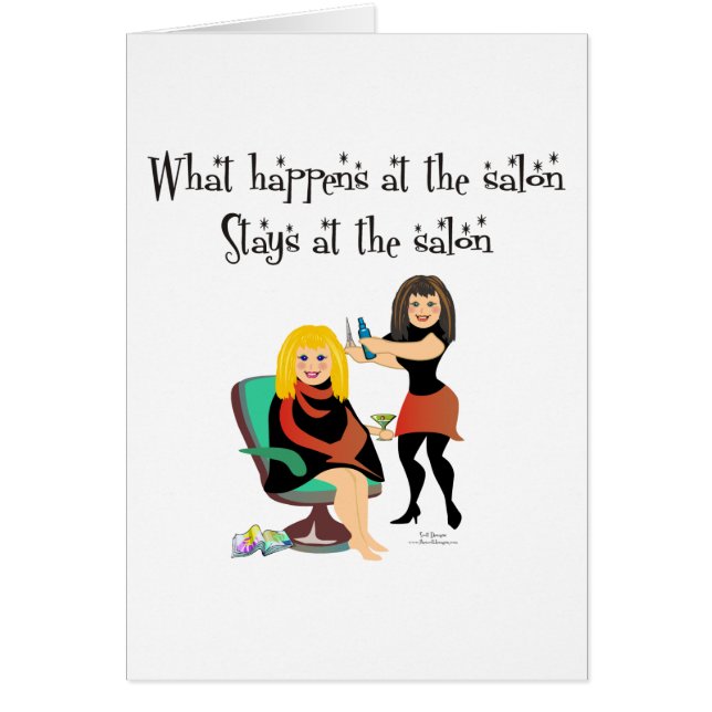 Skönhetsalonghemligheter Hälsningskort (Framsidan)