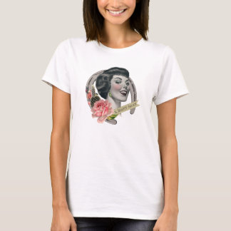 Skönhetsalongkvinna viten för skjorta för T Tee Shirt