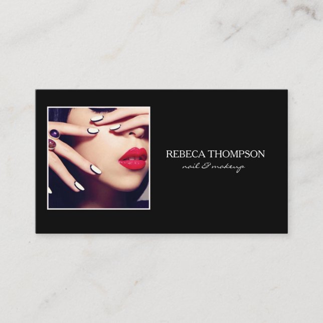 Skönhetsalongnagel & MakeupProfesional konstnär Visitkort (Framsida)
