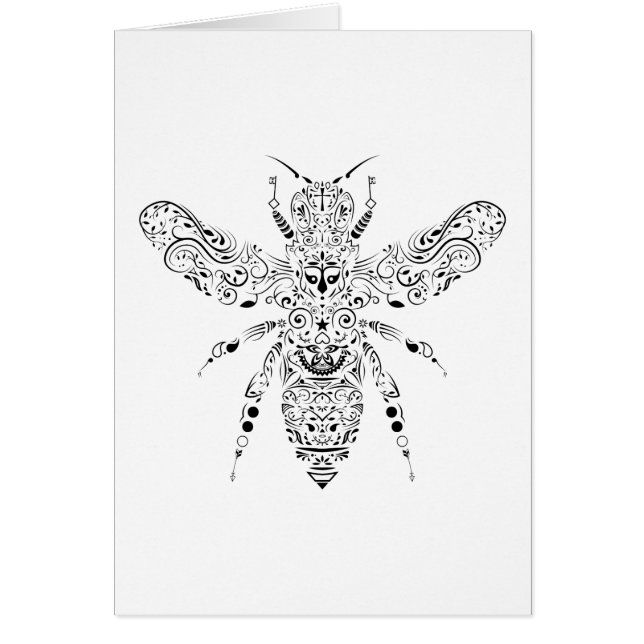 skönhetsbi hälsningskort (Framsidan)