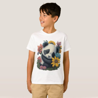 Skönhetsblommor! Shop, god panda och blomma T Shirt