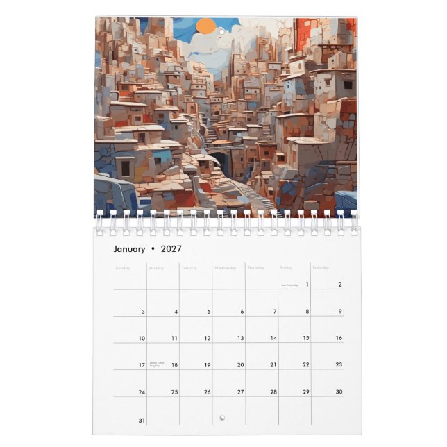 skönhetskalender för 2026 kalender (Jan 2027)