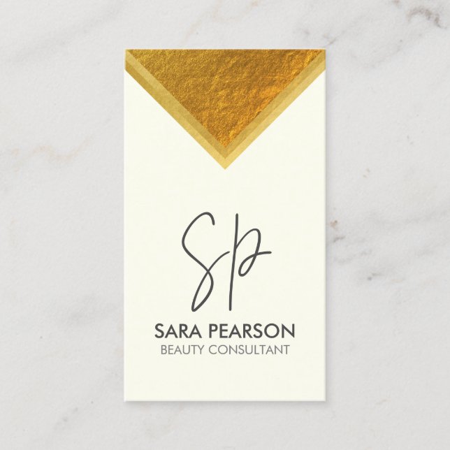 Skönhetskonsult Makeup Salong Monogram Visitkort (Framsida)