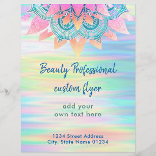 skönhetsövning professionell reklamblad