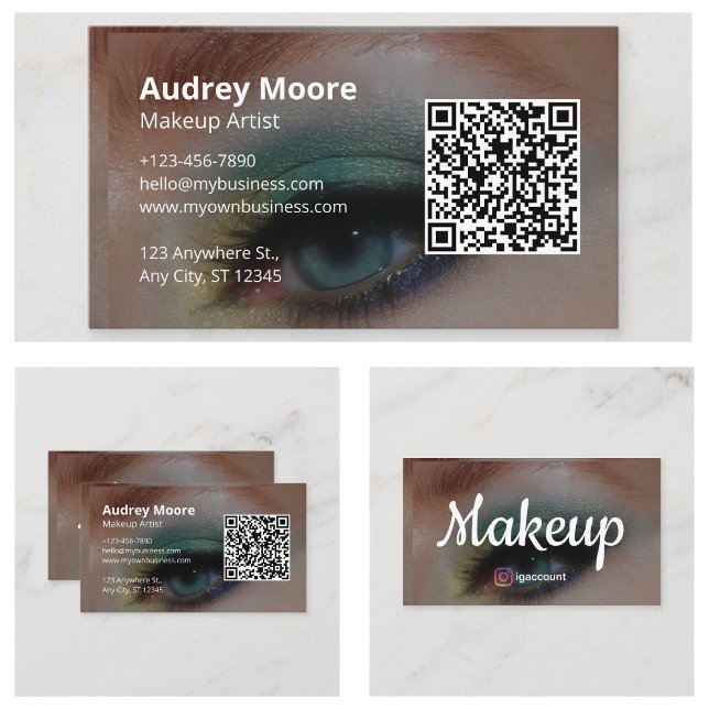 Skönhetsprofessionell sminkartist visitkort (Beauty Professional Makeup Artist Business Card
)