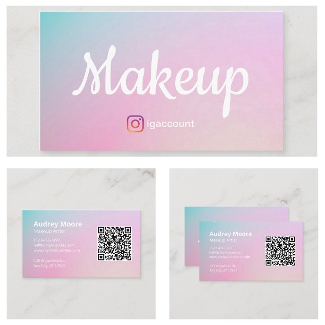 Skönhetsproffs Sminkartist Visitkort (Beauty Professionals Makeup Artist Business Card
)