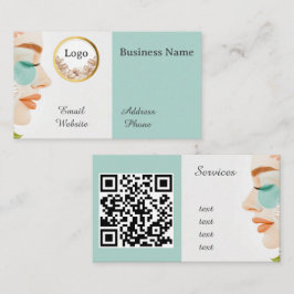 Skönhetssalong Anpassad QR-kod professionell Visitkort