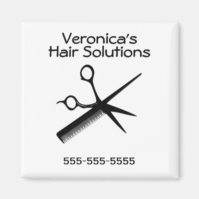 Skönhetssalong Design Företag Magnet (Framsidan)