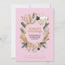 Skönhetssalong Företagets logotyp Rosa God Jul