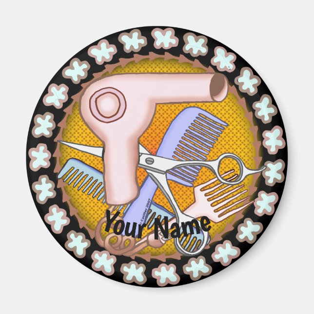 Skönhetssalong Magi magnet (Framsidan)