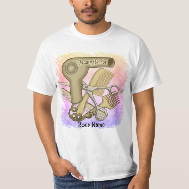 Skönhetssalong t-shirt (Framsida)