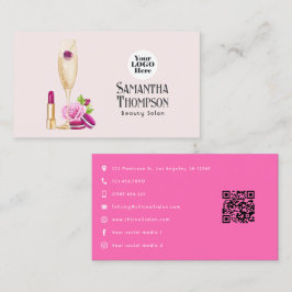 Skönhetssalongen Rosa och Blush Visitkort
