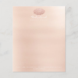 Skönhetsstudio Läpp Kiss Sminkstylist Konstnär Flygblad